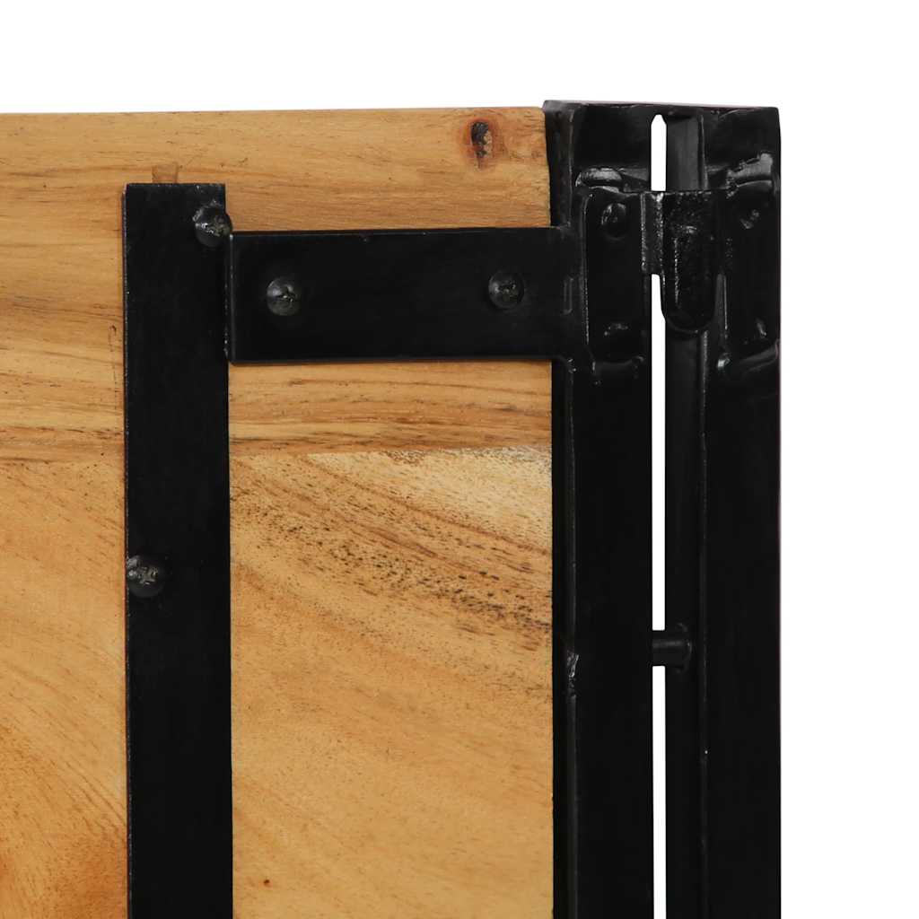 Tête de lit 180 cm bois massif d'acacia et fer - XIOS