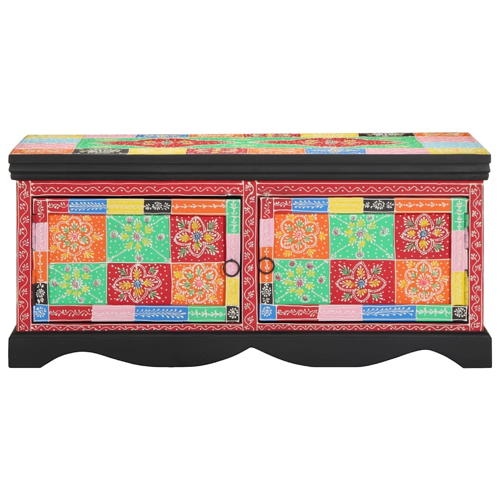 Table basse multicolore 90x50x40 cm bois de manguier massif - XIOS