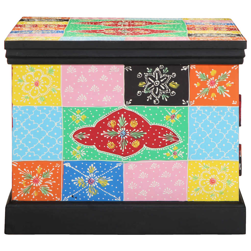 Table basse multicolore 90x50x40 cm bois de manguier massif - XIOS