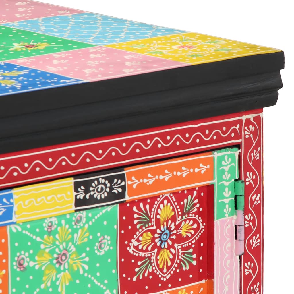 Table basse multicolore 90x50x40 cm bois de manguier massif - XIOS