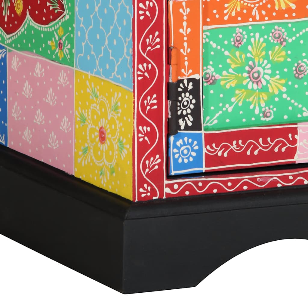 Table basse multicolore 90x50x40 cm bois de manguier massif - XIOS