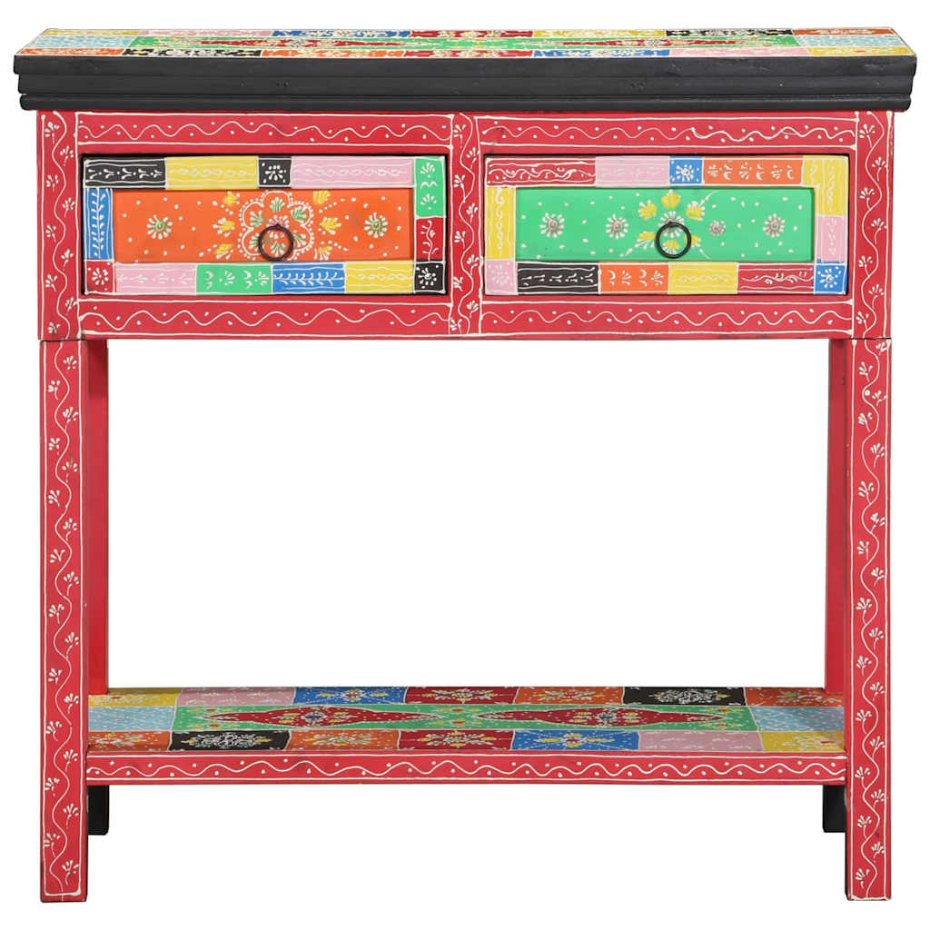 Table console Multicolore 80 x 35 x 76 cm Bois d'ingénierie - XIOS