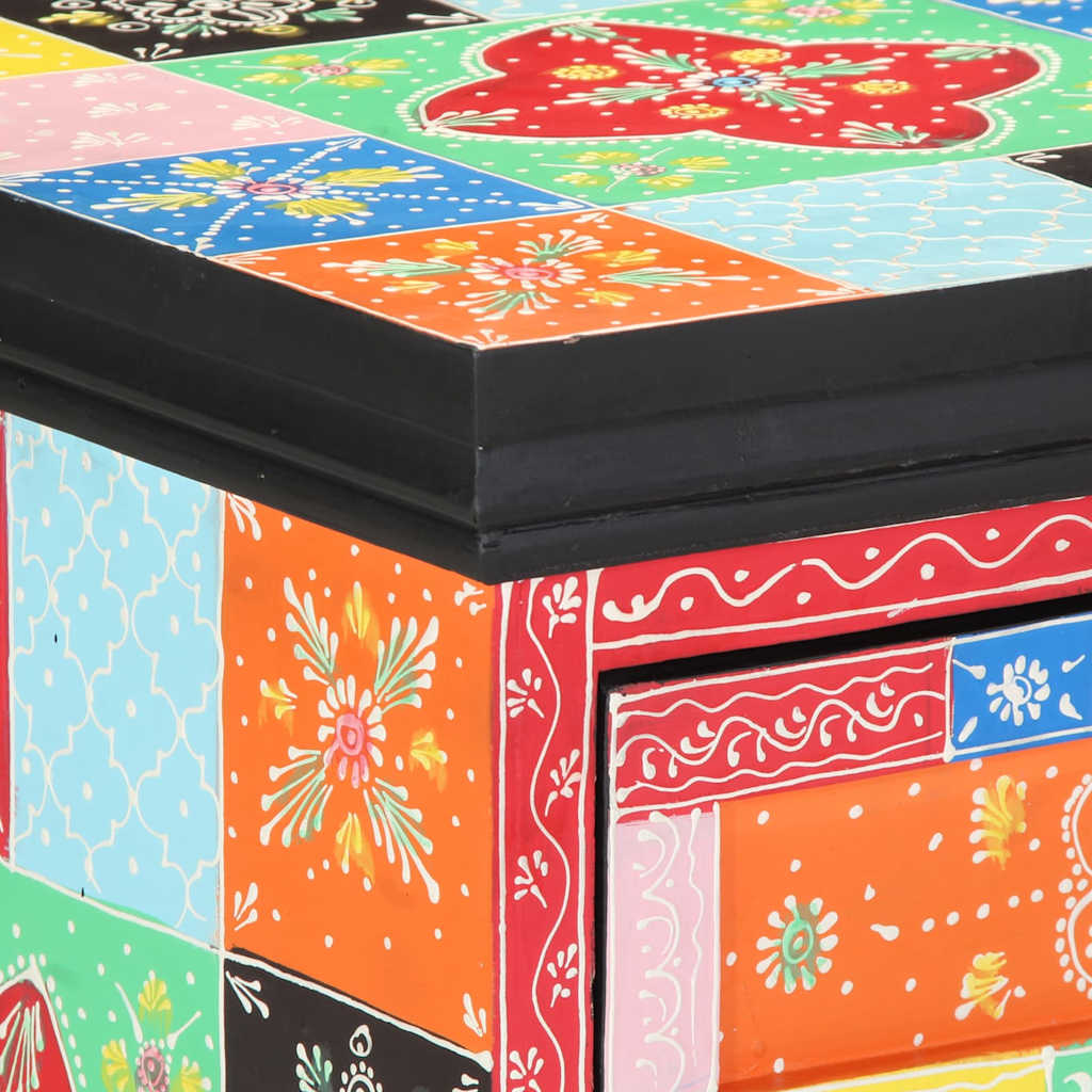 Meuble de rangement vidaXL Multicolore 40x40x60 cm en bois de mangue massif