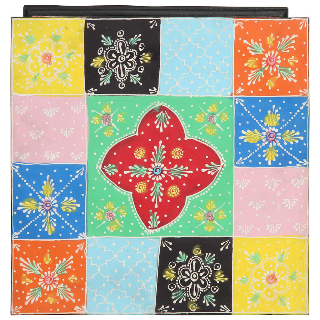 Meuble de rangement vidaXL Multicolore 40x40x60 cm en bois de mangue massif