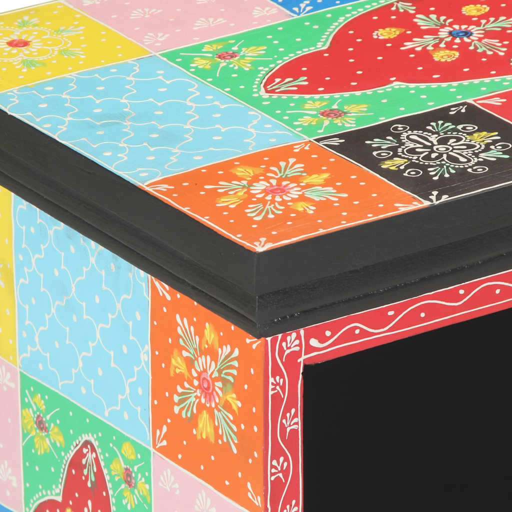 Meuble TV Multicolore 80 x 35 x 50 cm Bois de manguier massif - XIOS