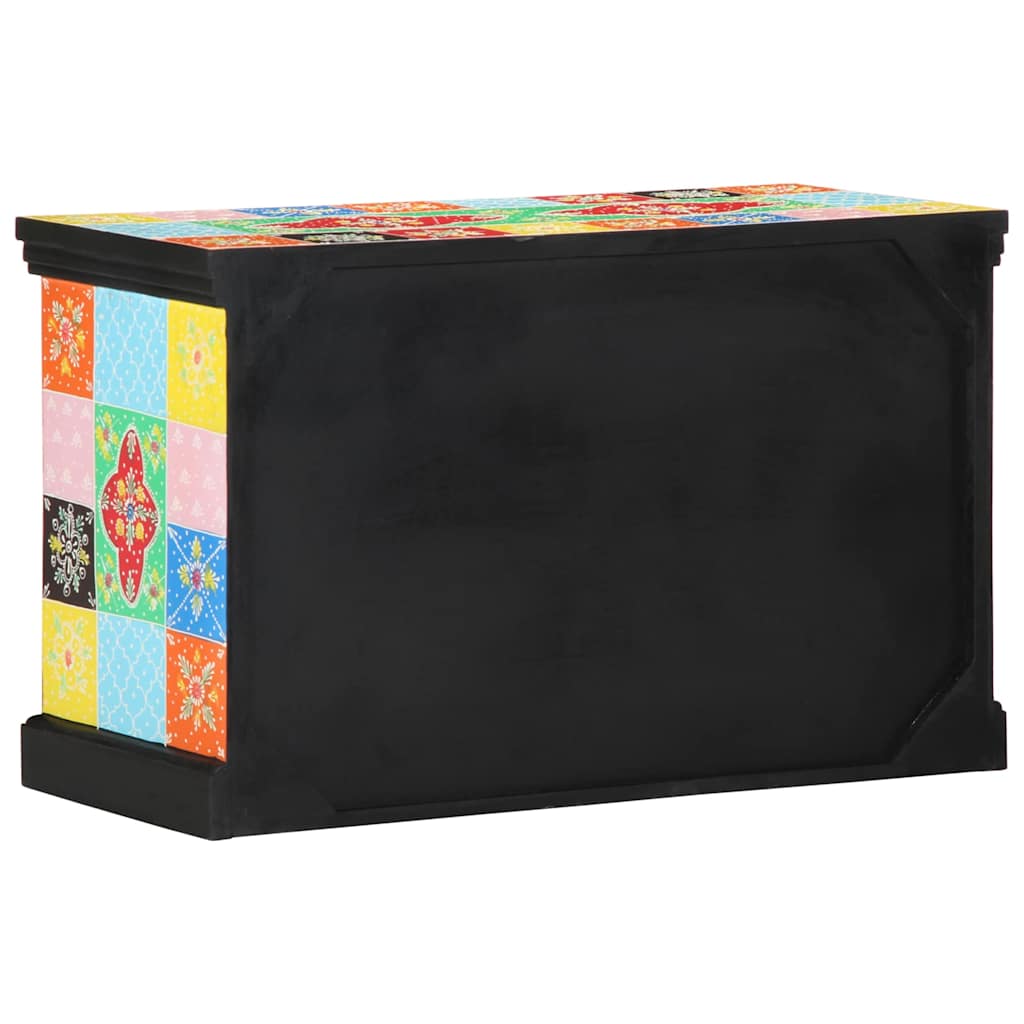 Meuble TV Multicolore 80 x 35 x 50 cm Bois de manguier massif - XIOS