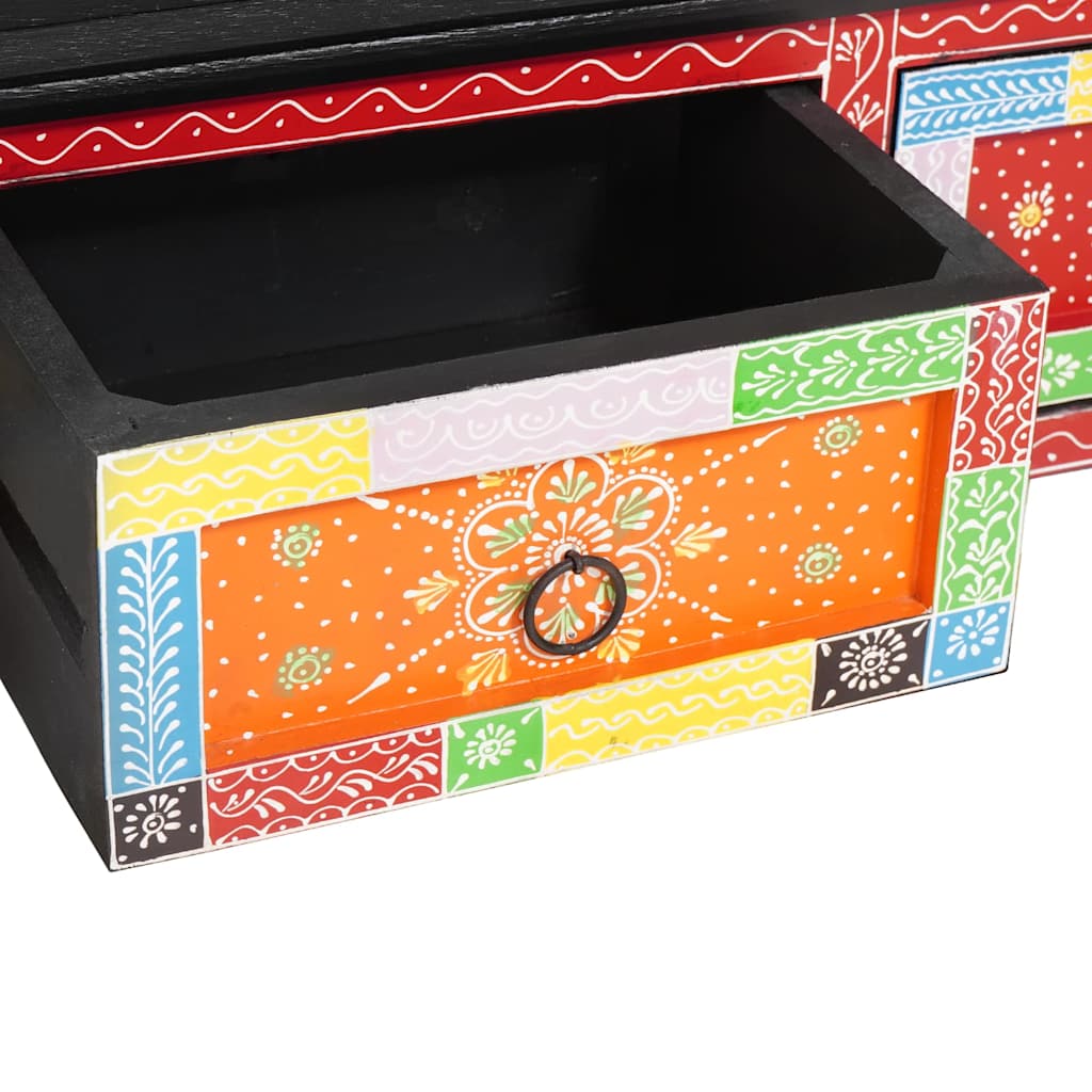 Meuble TV Multicolore 100 x 30 x 24 cm Bois de manguier massif - XIOS