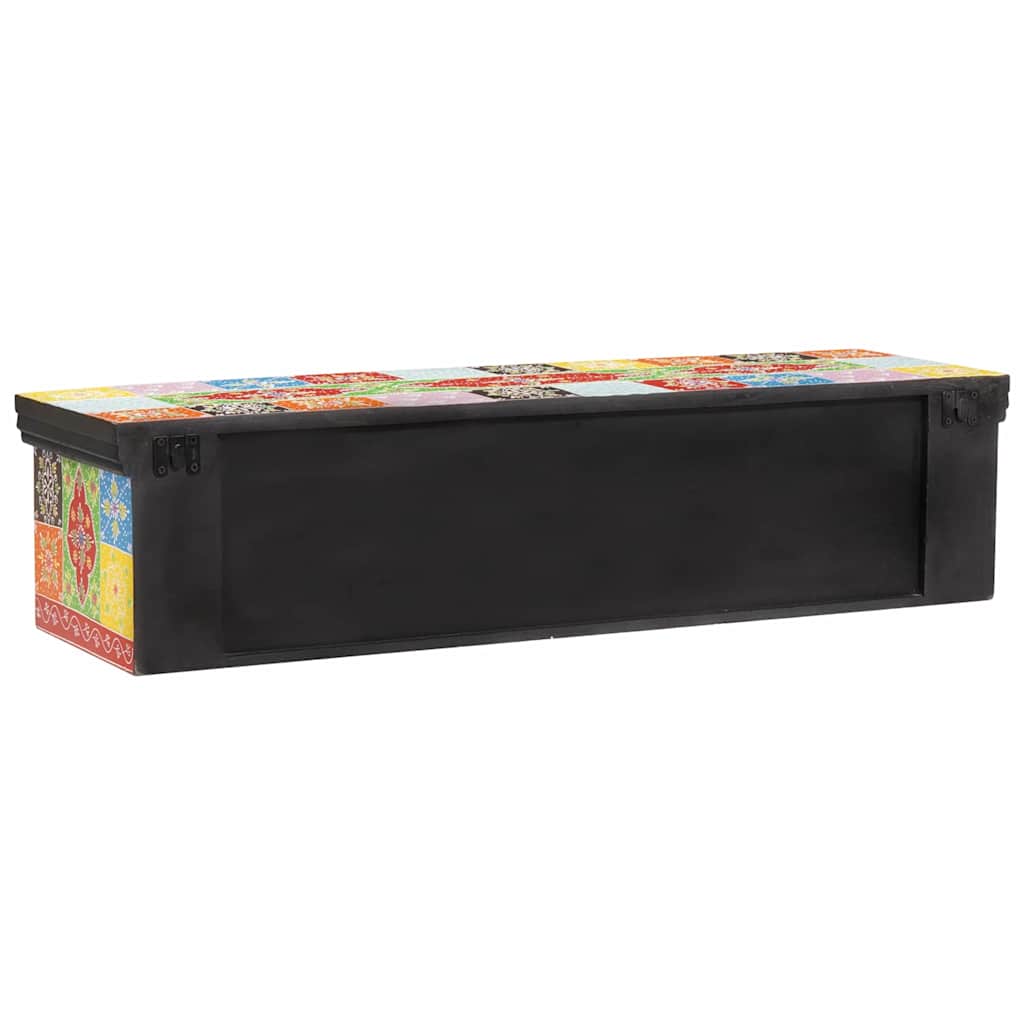 Meuble TV Multicolore 100 x 30 x 24 cm Bois de manguier massif - XIOS