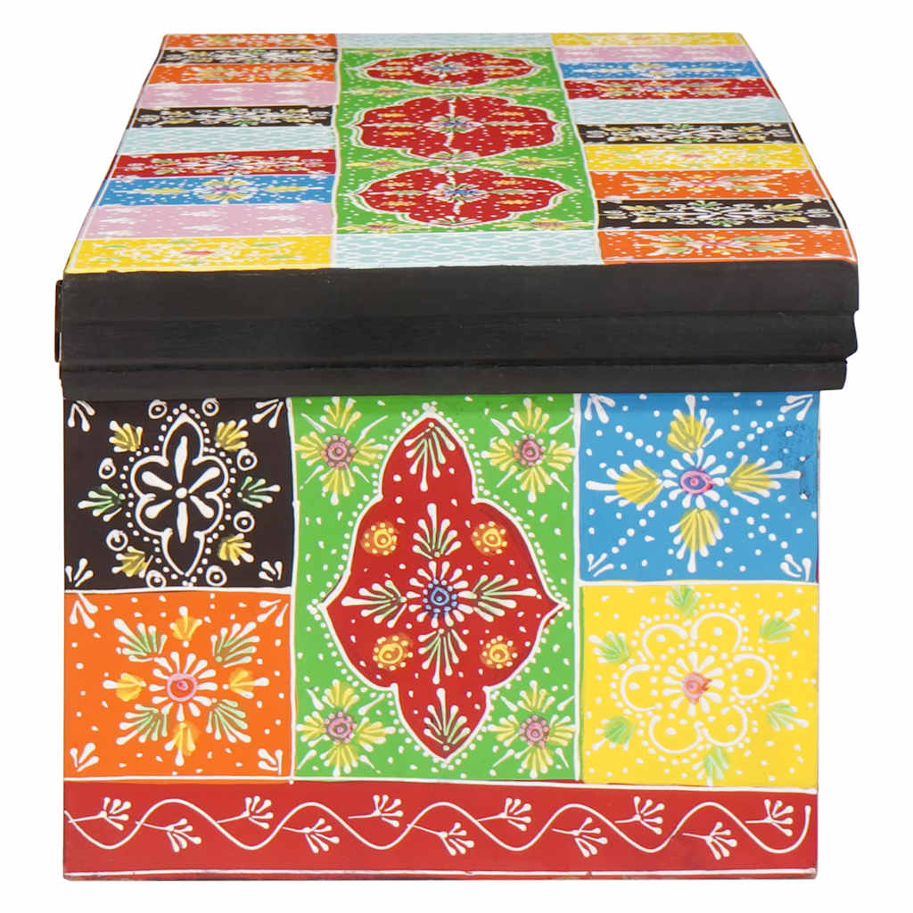 Meuble TV Multicolore 100 x 30 x 24 cm Bois de manguier massif - XIOS