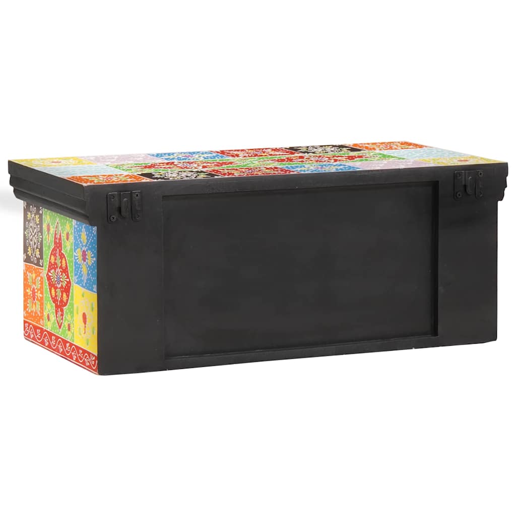 Meuble TV Multicolore 60 x 30 x 24 cm Bois de manguier massif - XIOS