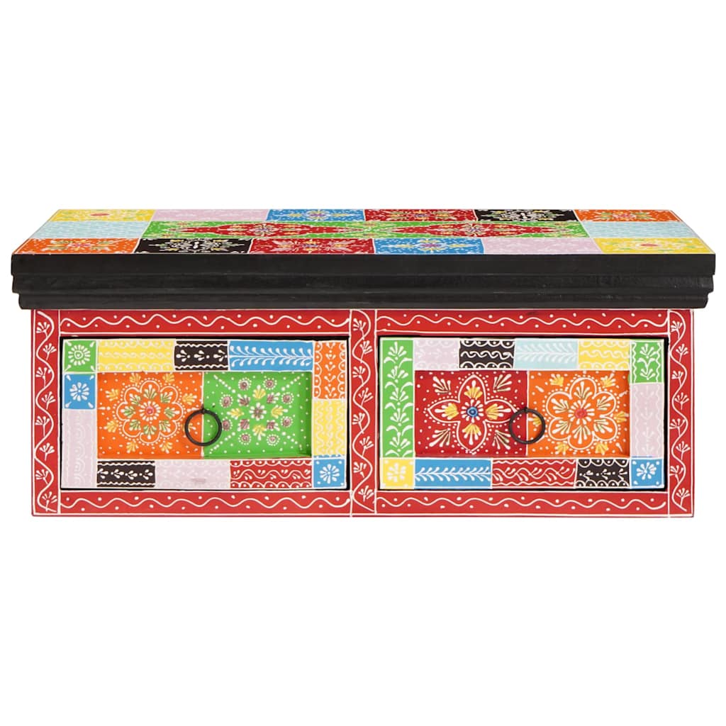 Meuble TV Multicolore 60 x 30 x 24 cm Bois de manguier massif - XIOS