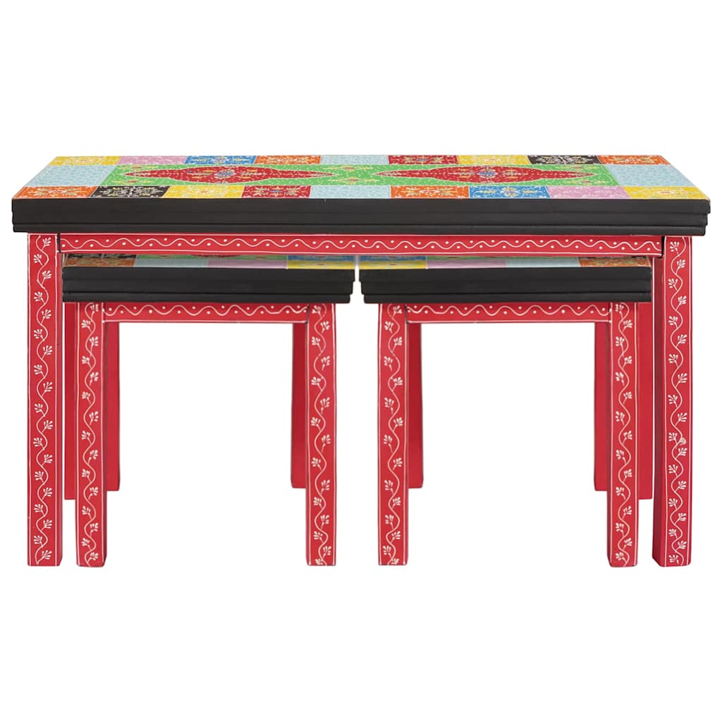 Table Gigogne Marron 38 x 38 x 41,5 cm Bois de manguier massif - XIOS