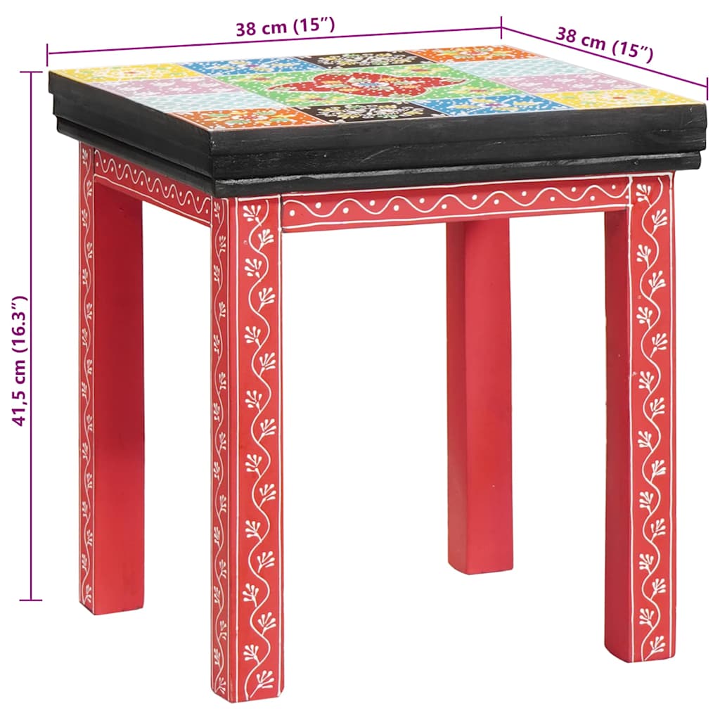 Table Gigogne Marron 38 x 38 x 41,5 cm Bois de manguier massif - XIOS