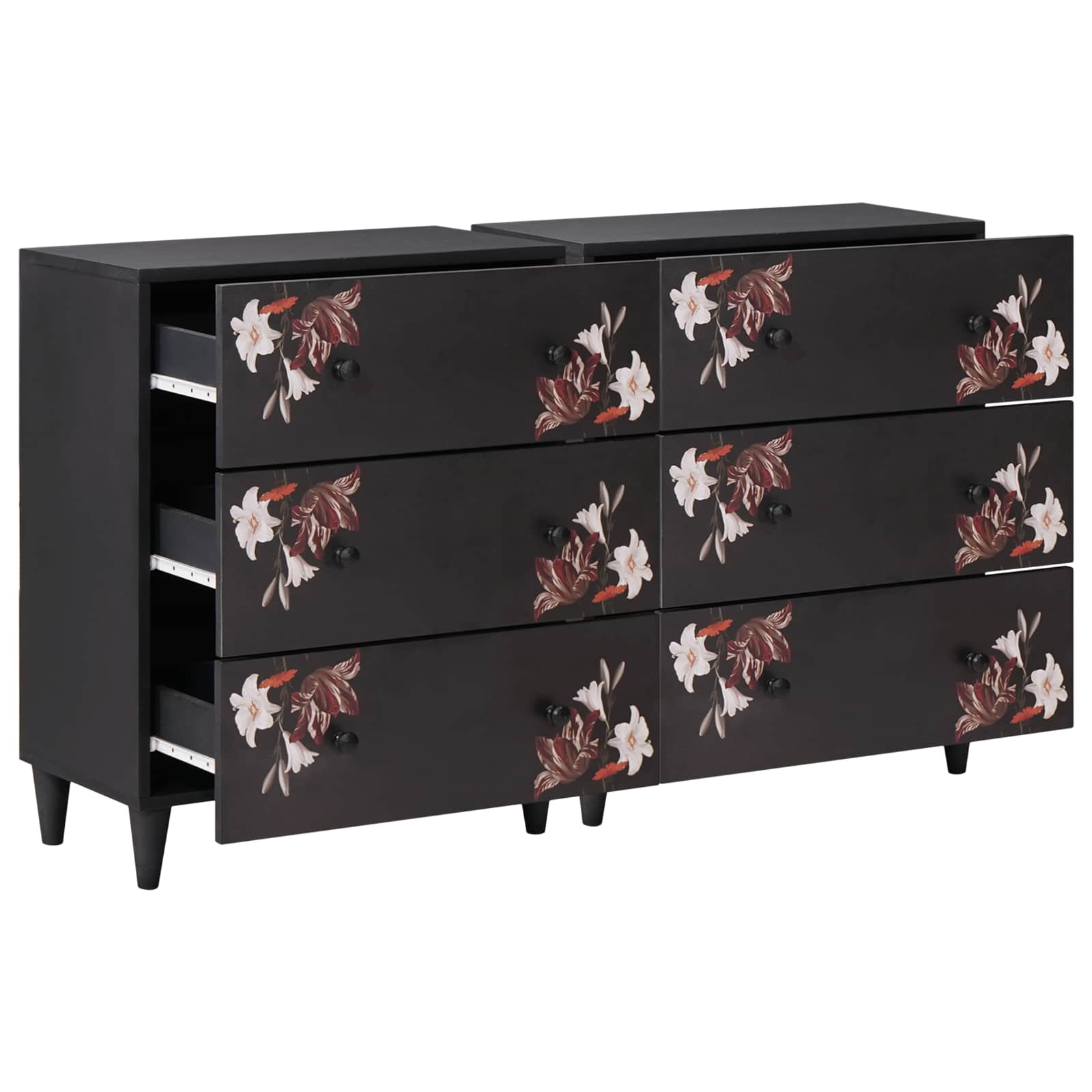 Armoires de rangement 2 pc 120 x 33 x 75 cm Multicolore