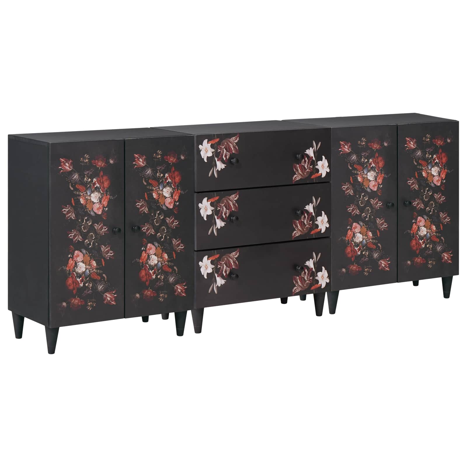 Armoires de rangement 3 pc 180 x 33 x 75 cm Multicolore