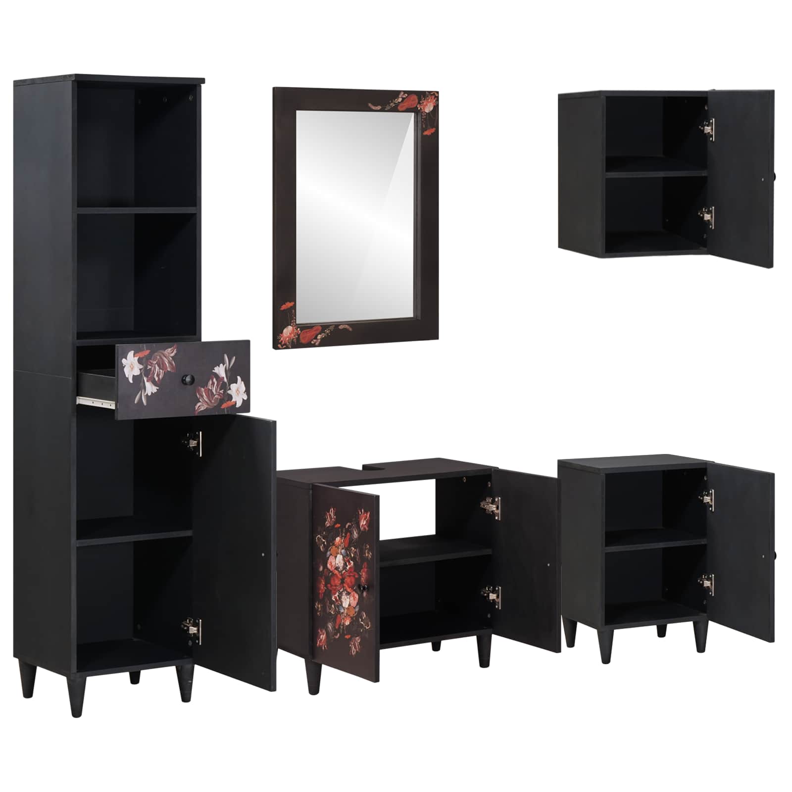 Ensemble de Meubles de Salle de Bain 5 pc 62 x 33 x 58 cm