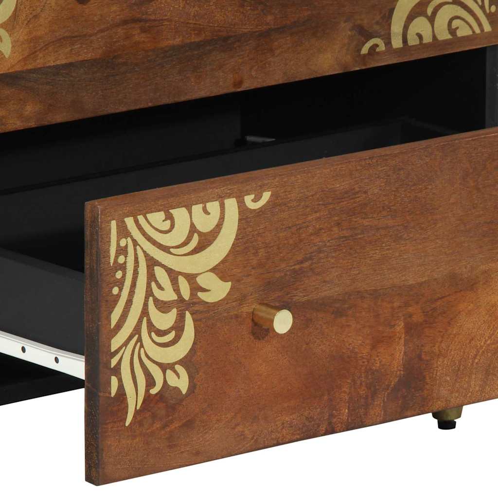 Buffet avec tiroir 2 pcs marron miel 60 x 33.5 x 75 cm