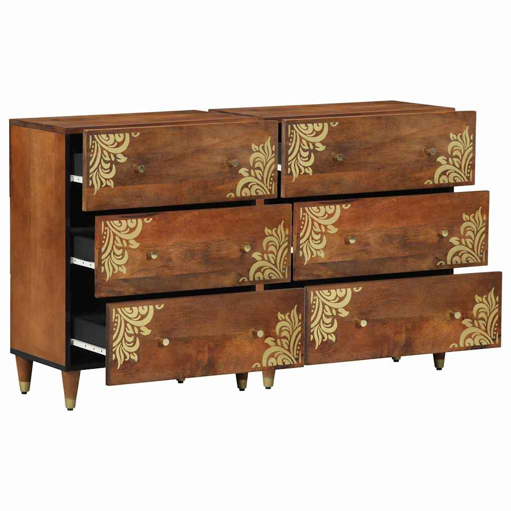 Buffet avec tiroir 2 pcs marron miel 60 x 33.5 x 75 cm