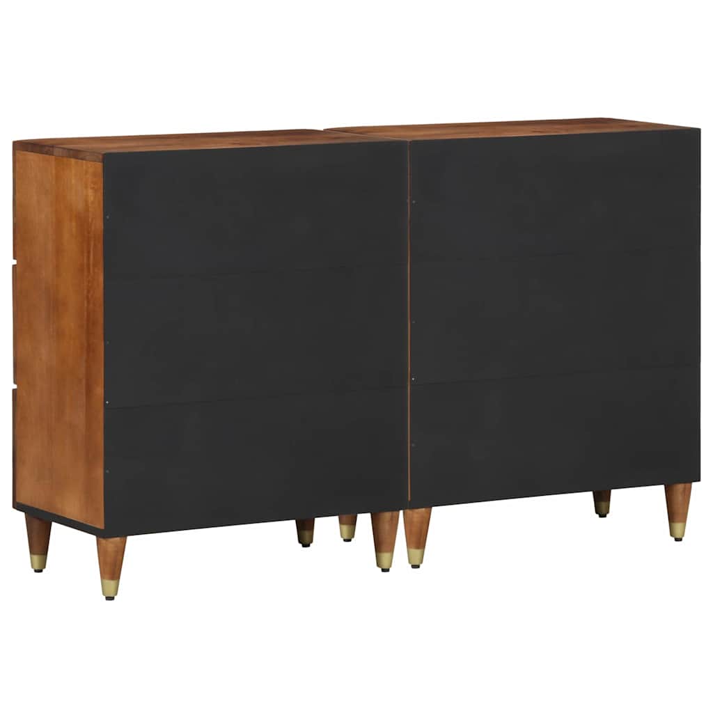 Buffet avec tiroir 2 pcs marron miel 60 x 33.5 x 75 cm