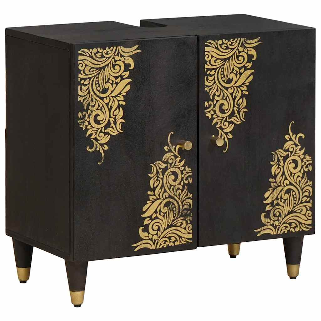 Ensemble de Meubles de Salle de Bain 5 pc Noir 62 x 33 x 58 cm