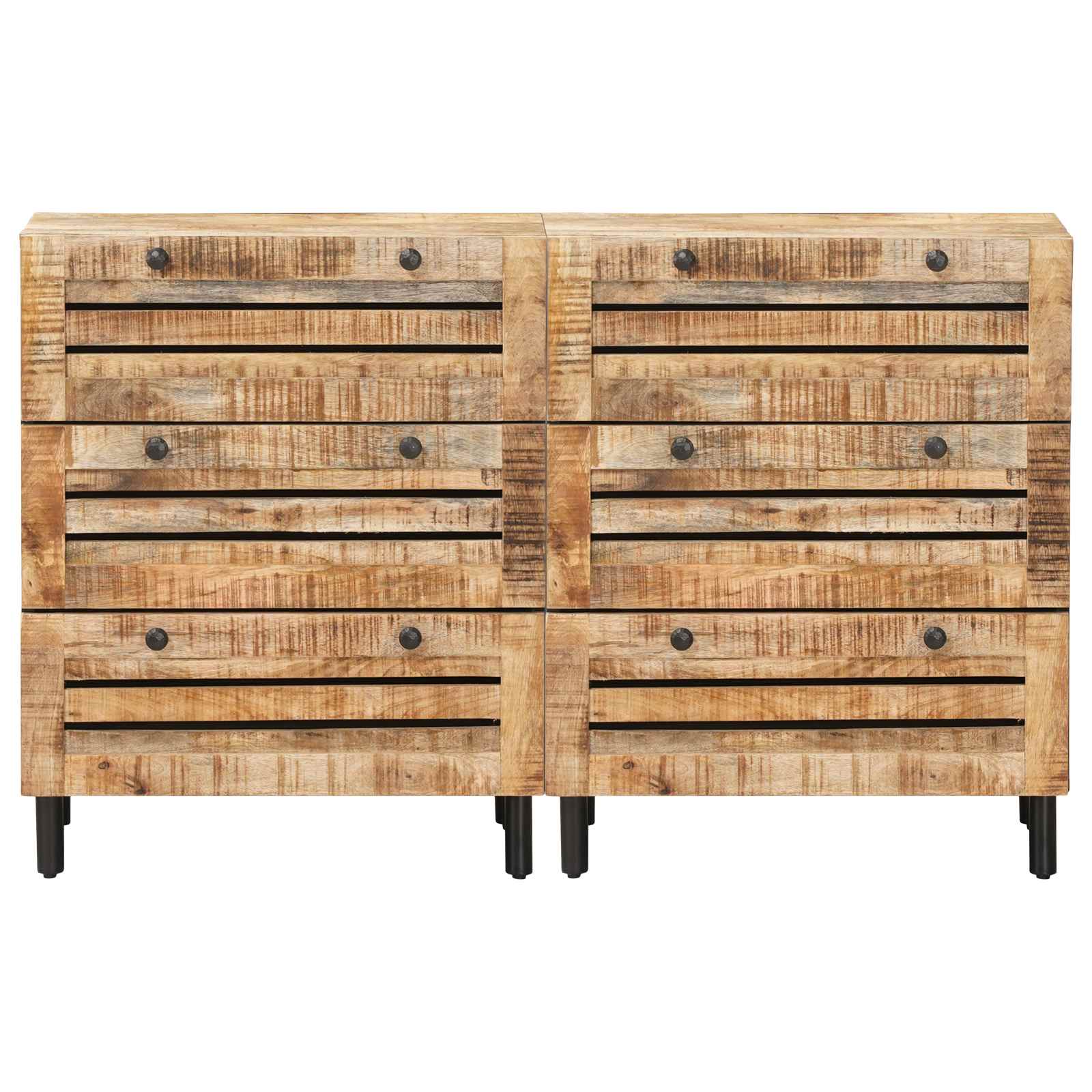 Armoires de rangement 2 pc 120 x 33 x 75 cm Multicolore