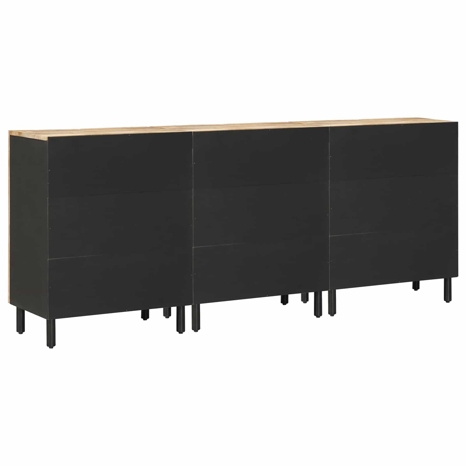 Armoires de rangement 3 pc 180 x 33 x 75 cm Naturel