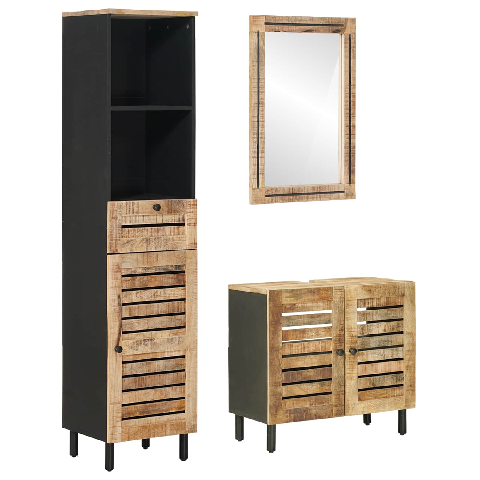 Ensemble de Meubles de Salle de Bain 3 pc Naturel