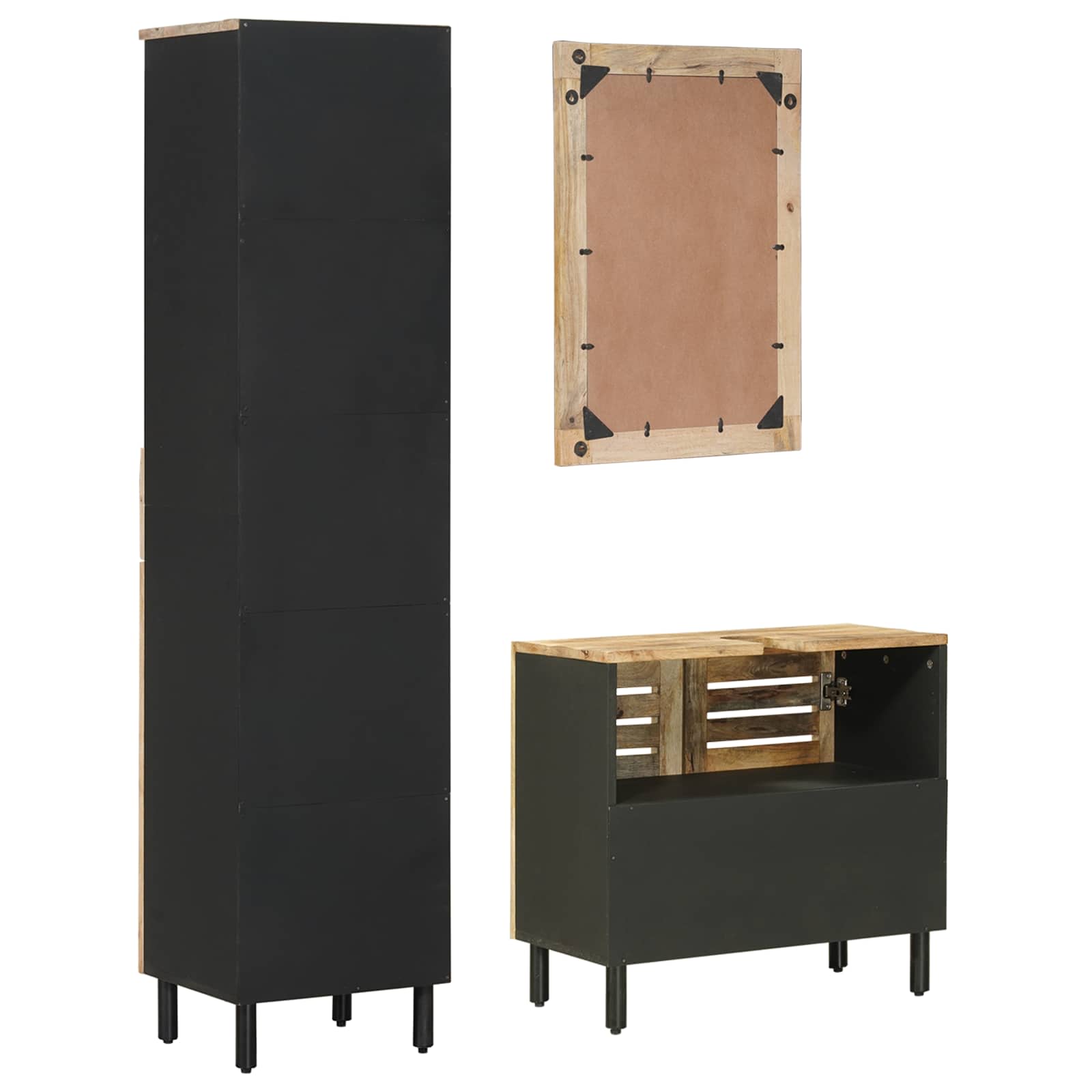 Ensemble de Meubles de Salle de Bain 3 pc Naturel