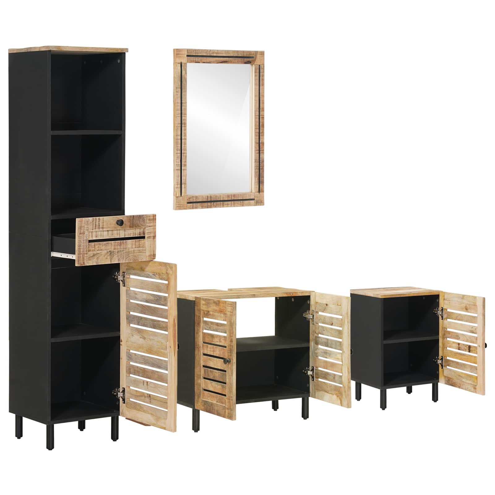 Ensemble de Meubles de Salle de Bain 4 pc Naturel
