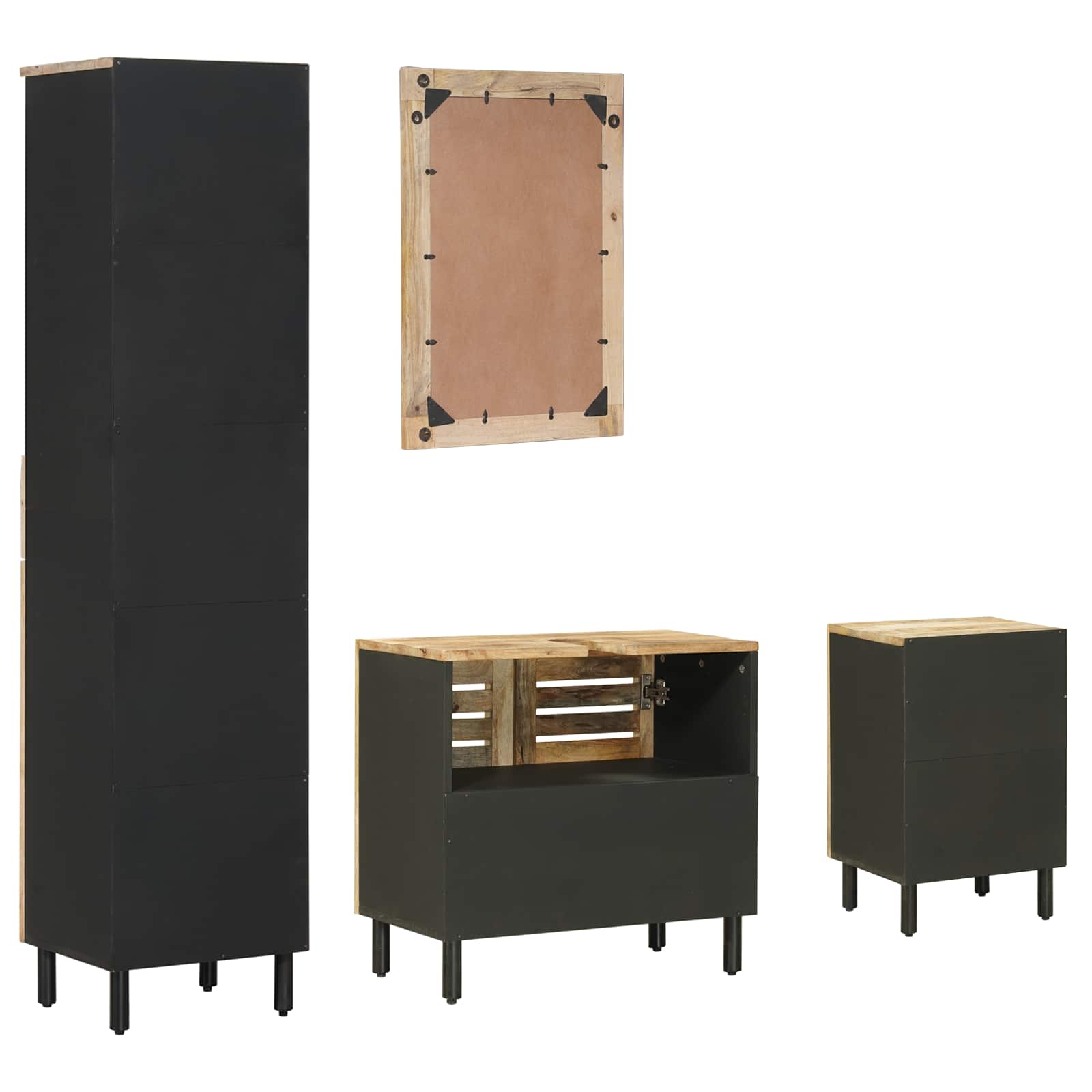 Ensemble de Meubles de Salle de Bain 4 pc Naturel