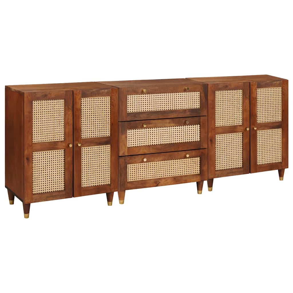 Ensemble de Meubles de Rangement 3 pcs Marron 180 x 33 x 75 cm