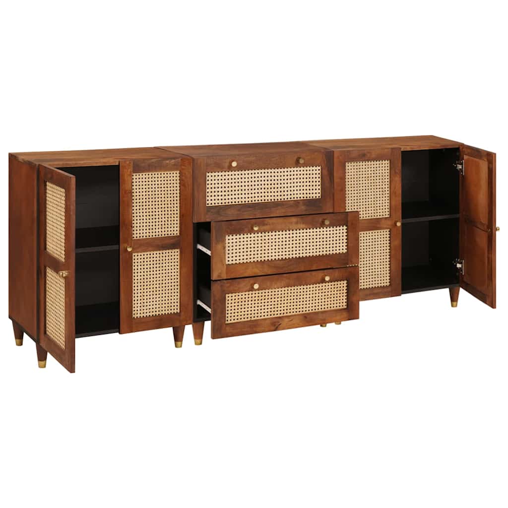 Ensemble de Meubles de Rangement 3 pcs Marron 180 x 33 x 75 cm