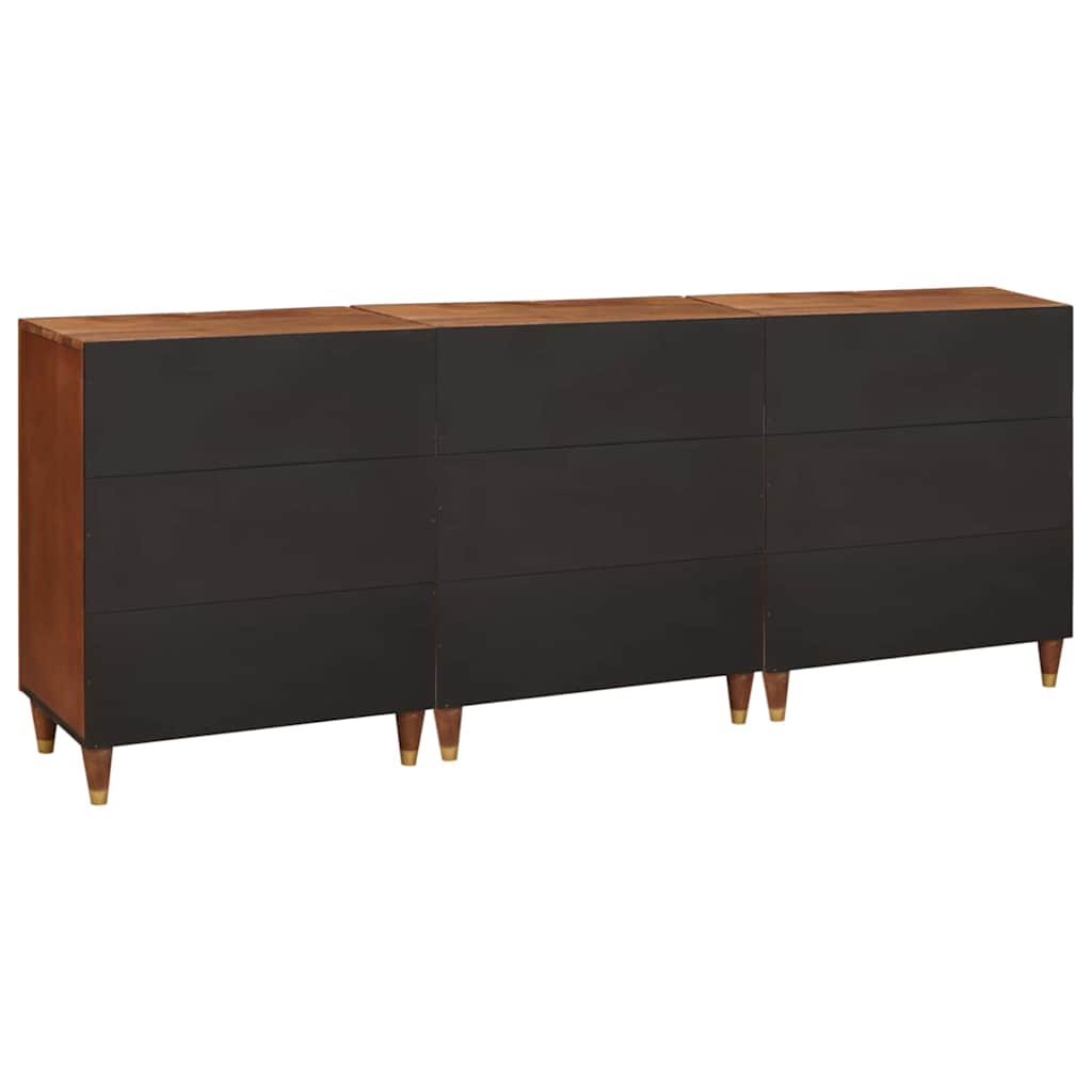 Ensemble de Meubles de Rangement 3 pcs Marron 180 x 33 x 75 cm