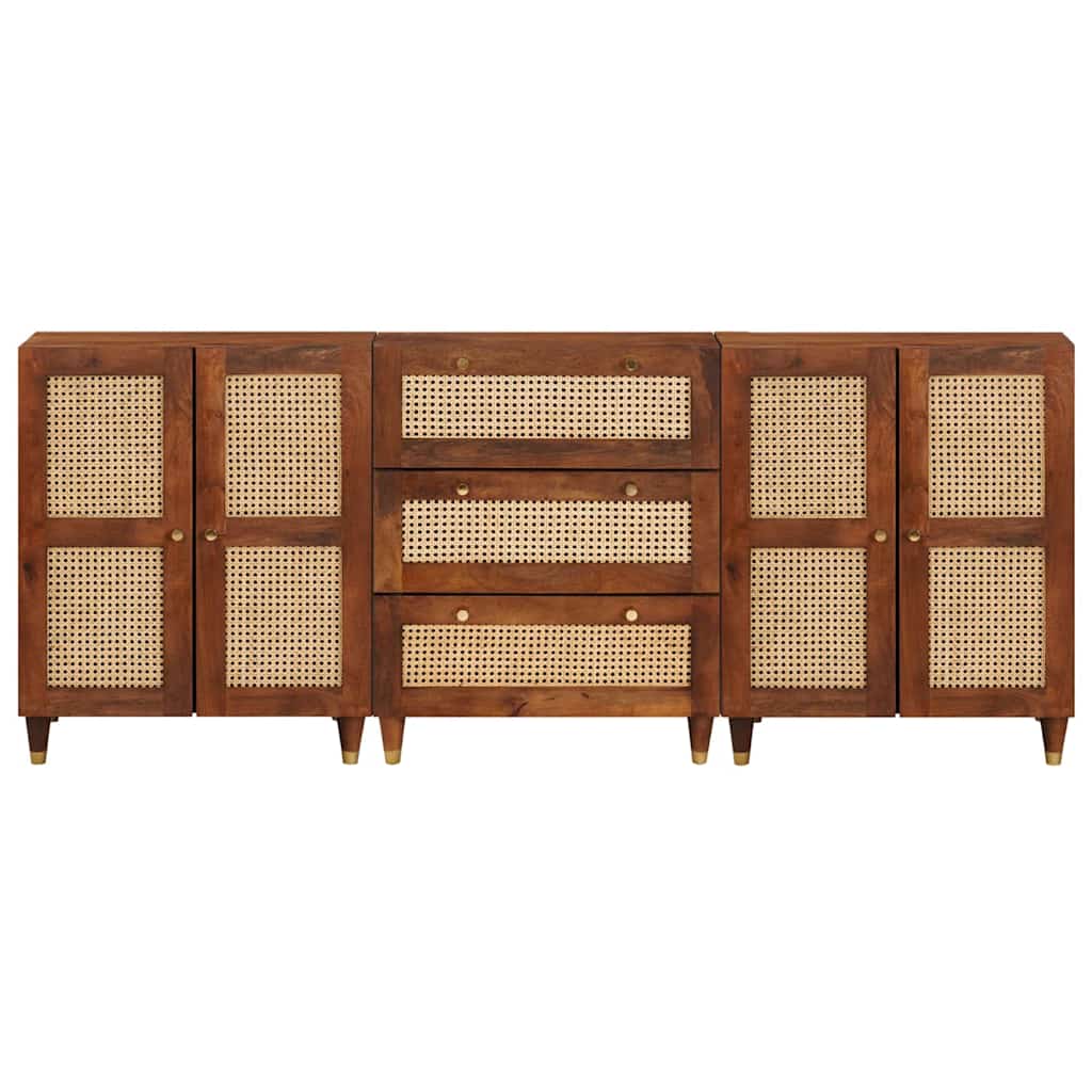 Ensemble de Meubles de Rangement 3 pcs Marron 180 x 33 x 75 cm
