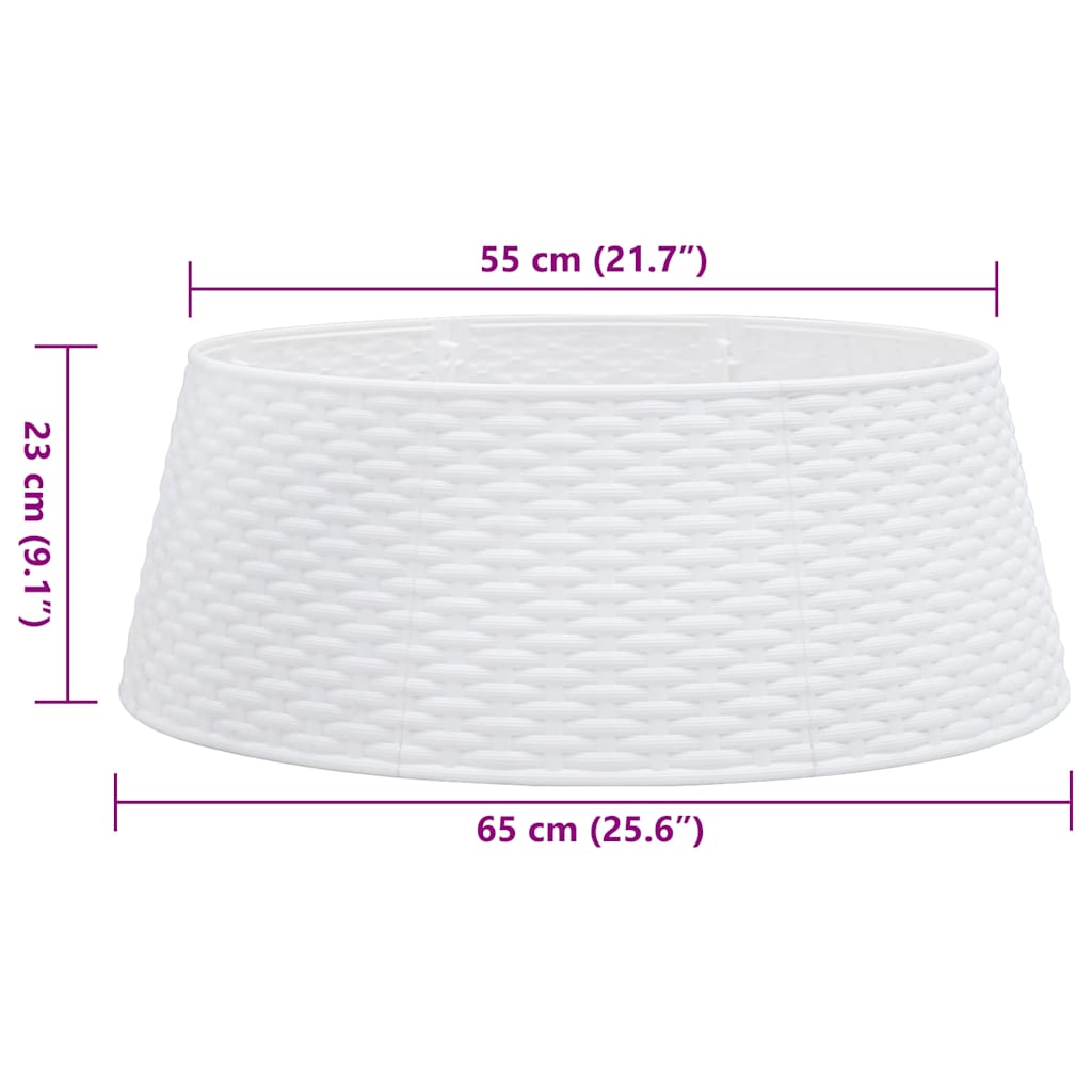 Jupe de sapin de Noël blanc Ø65x23 cm plastique - XIOS