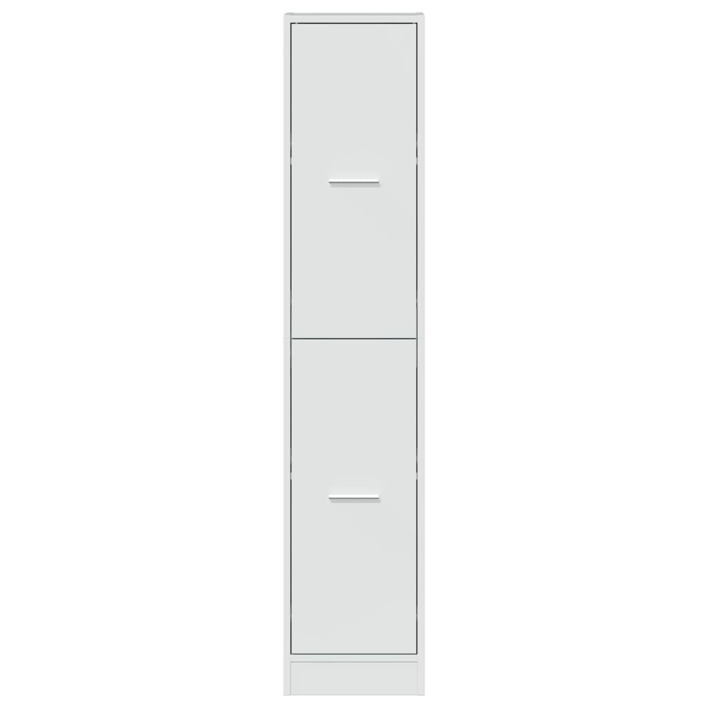 Armoire d'apothicaire blanc brillant bois d’ingénierie