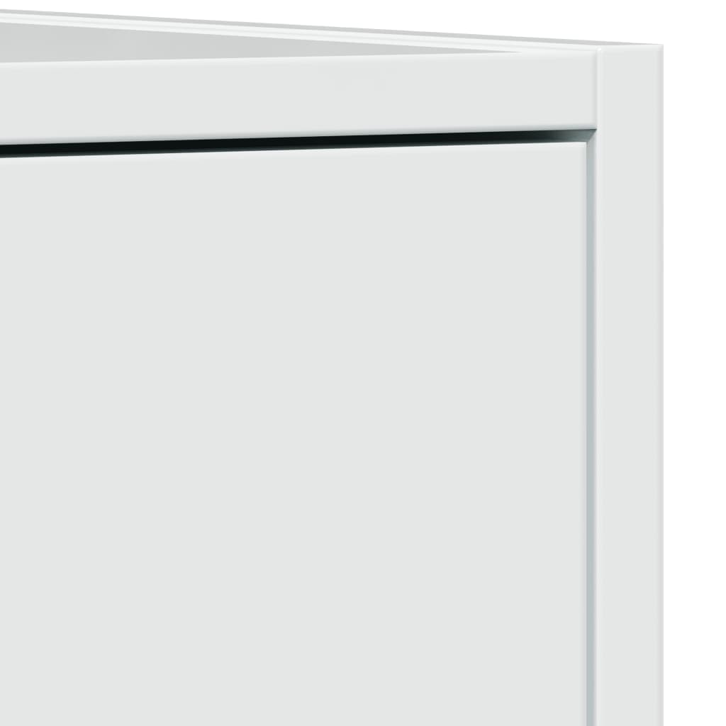 Armoire d'apothicaire blanc brillant bois d’ingénierie