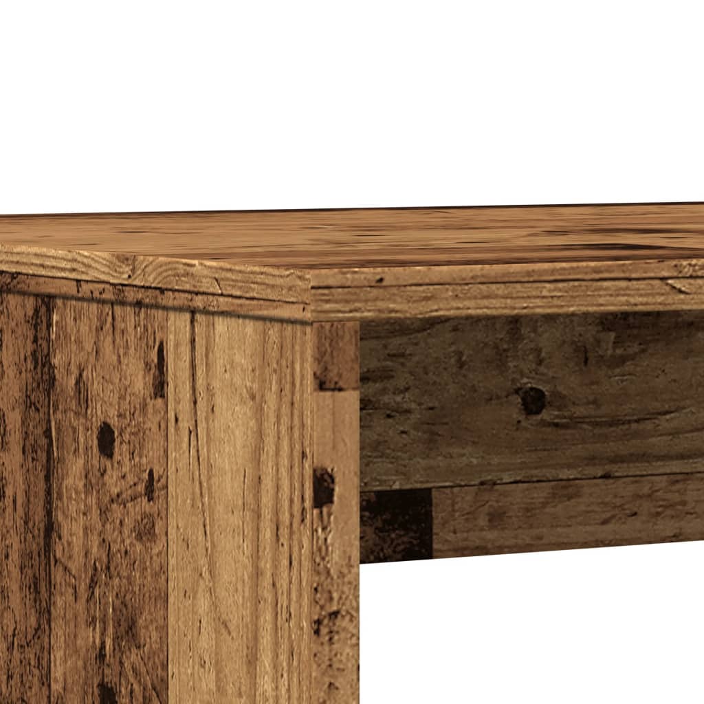 Ensemble table à manger et bancs 3 pcs bois d'ingénierie