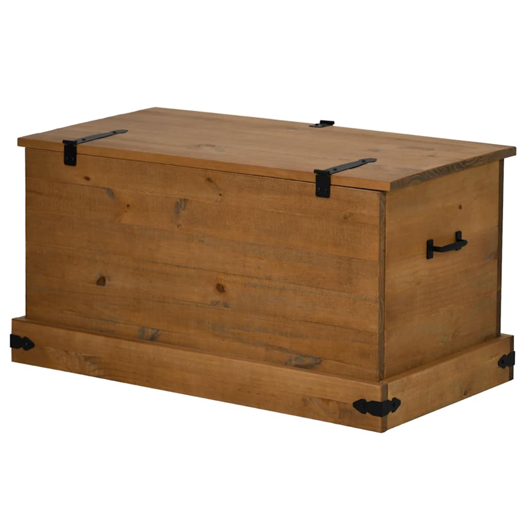 Coffre de rangement HALDEN 91x48x47 cm bois massif pin - XIOS