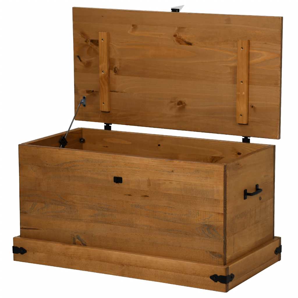 Coffre de rangement HALDEN 91x48x47 cm bois massif pin - XIOS
