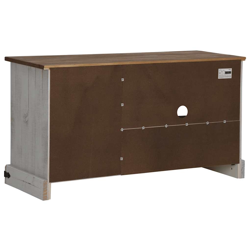 Meuble TV HALDEN avec porte coulissante blanc 110x40x60 cm - XIOS