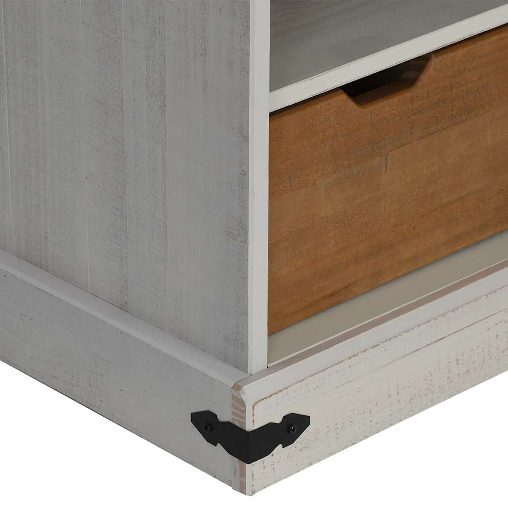 Meuble TV HALDEN avec porte coulissante blanc 110x40x60 cm - XIOS