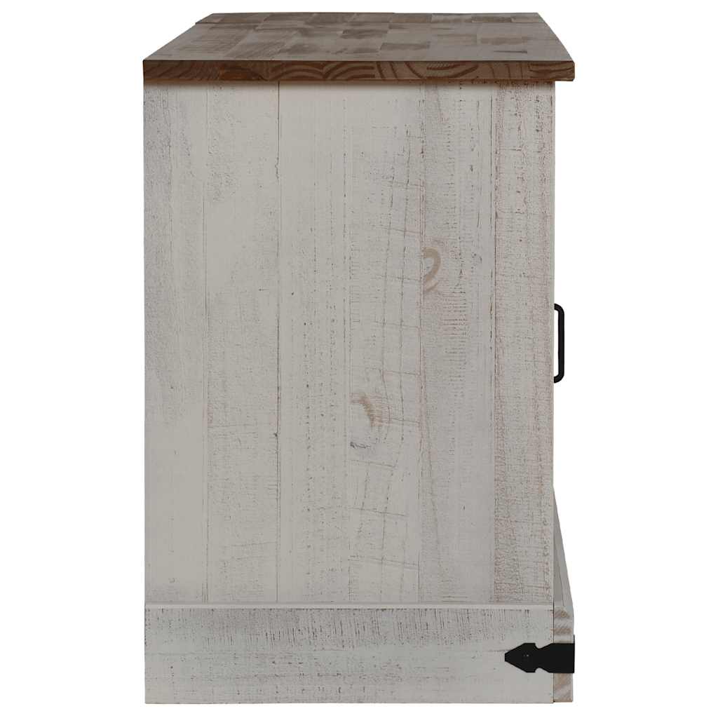 Meuble TV HALDEN 2 portes coulissantes blanc 150x40x60 cm - XIOS