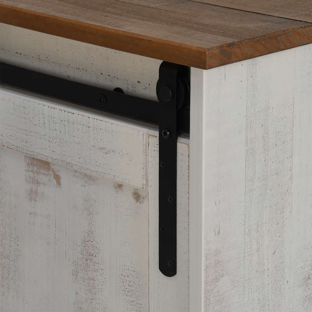 Meuble TV HALDEN 2 portes coulissantes blanc 150x40x60 cm - XIOS