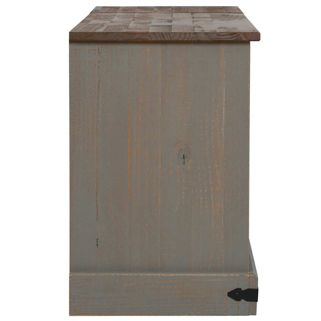 Meuble TV HALDEN 2 portes coulissantes gris 150x40x60 cm - XIOS