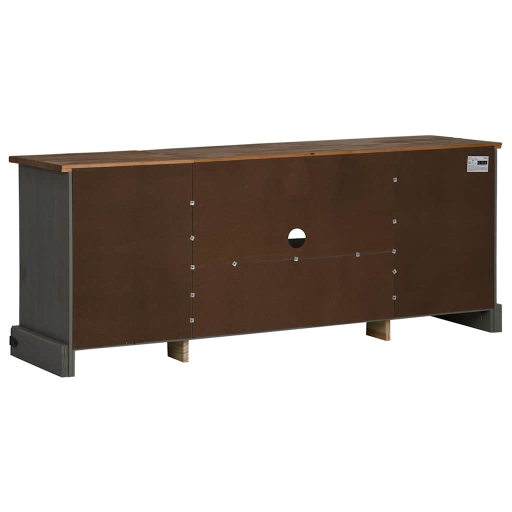 Meuble TV HALDEN 2 portes coulissantes gris 150x40x60 cm - XIOS