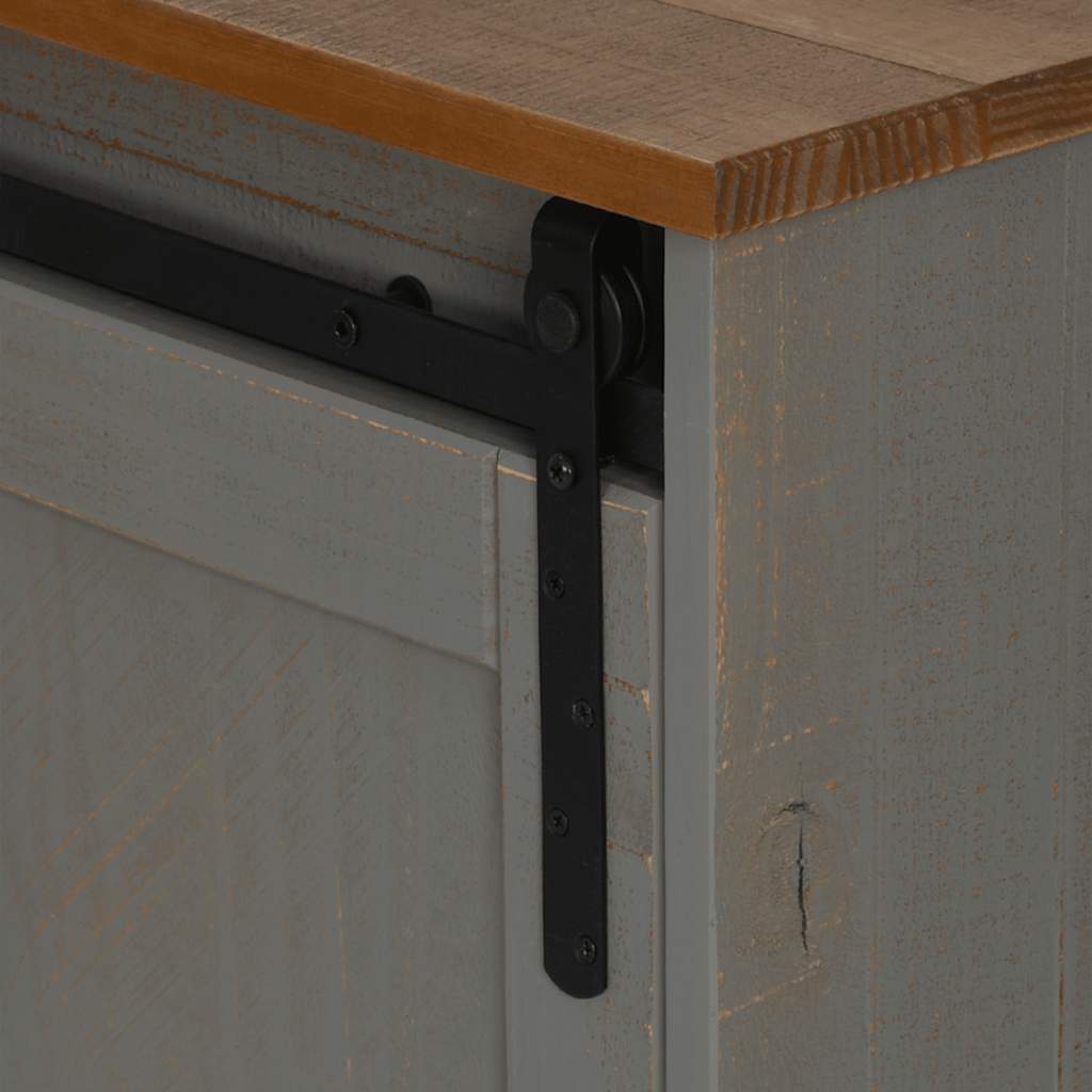 Meuble TV HALDEN 2 portes coulissantes gris 150x40x60 cm - XIOS