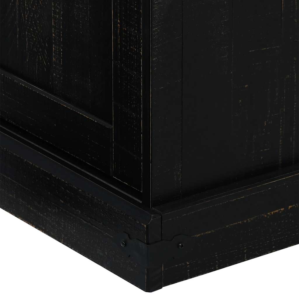 Meuble TV HALDEN 2 portes coulissantes noir 150x40x60 cm - XIOS