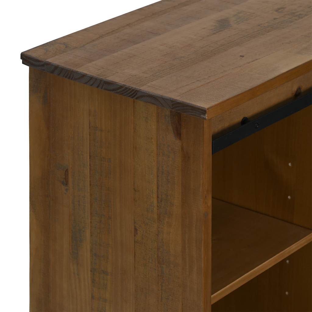 Buffet HALDEN avec porte coulissante 80x40x80 cm bois massif - XIOS