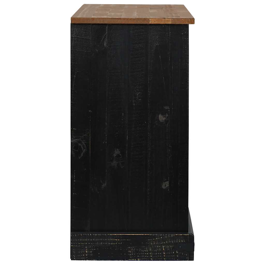 Buffet HALDEN 2 portes coulissantes noir 112x40x80 cm - XIOS